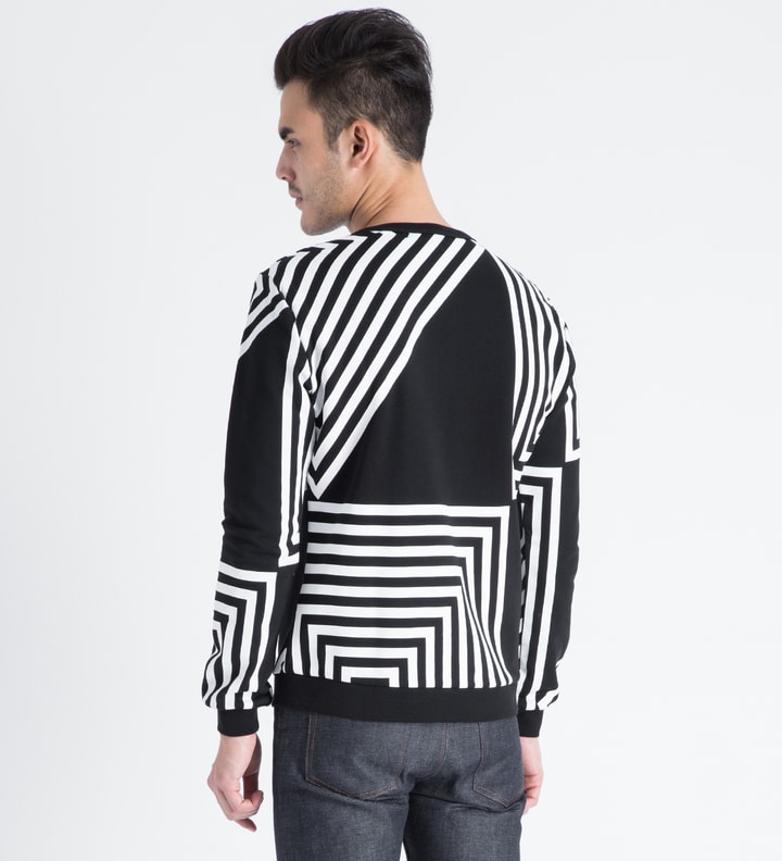 AMH Black/White Zig Zag Sweater HBX Globally Curated Fashion and
