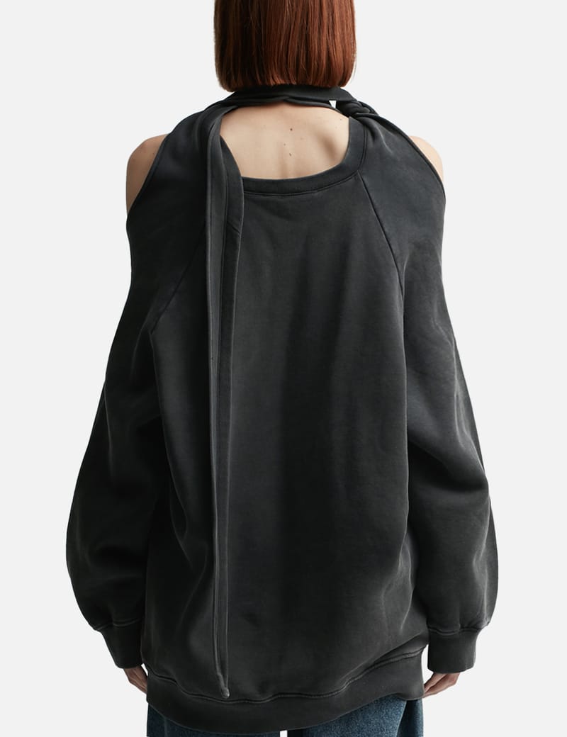 Y/PROJECT - Multi-Scarf Pinched Logo Sweatshirt | HBX