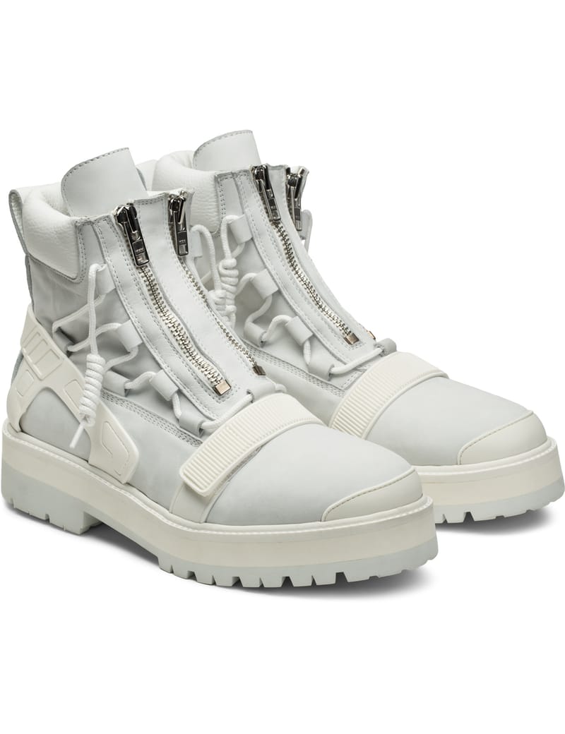 Hood By Air. - White Double Zip Avalanche Boots | HBX