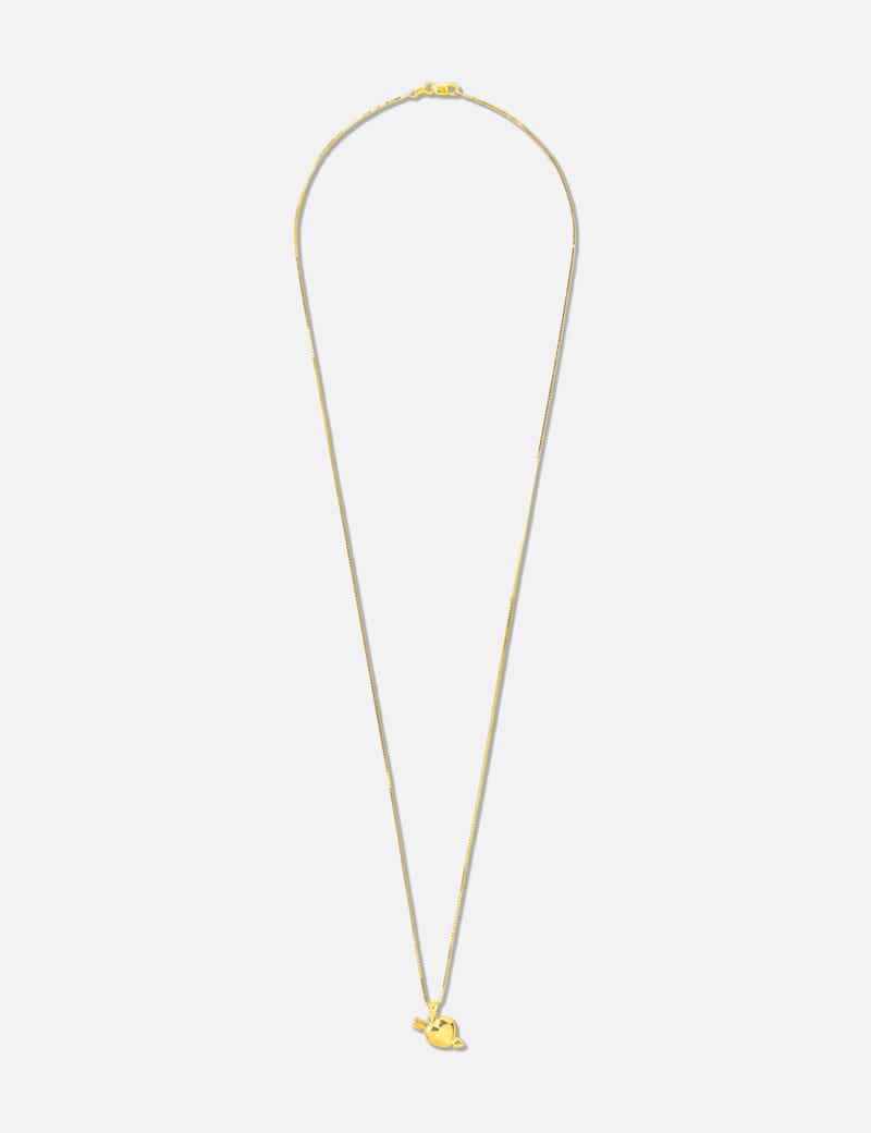 Supreme Gold Heart & Arrow Pendant - 14K gold necklace with