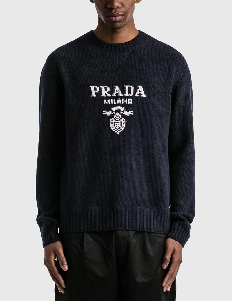 Prada - ウール x カシミア クルーネック セーター | HBX - ハイプ