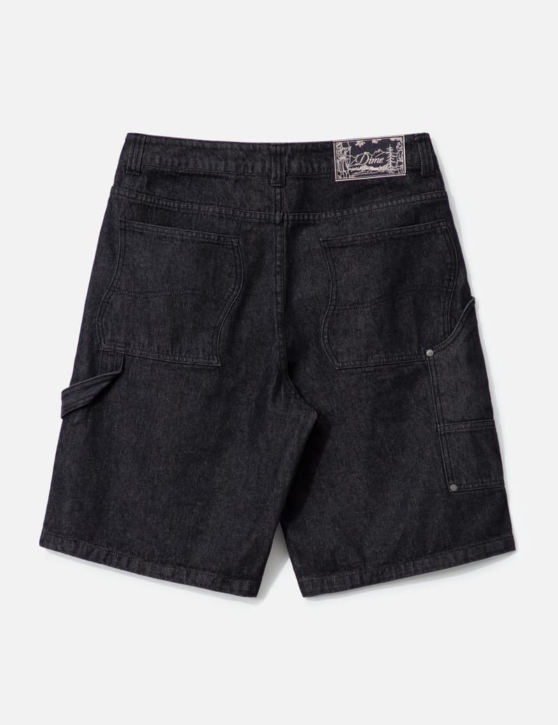 Dime Carpenter Denim Shorts - Washed black utility denim with