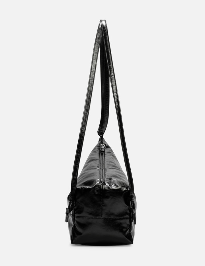 anggae Mini Boxer Bag - Glossy coated-cotton shoulder or backpack bag | HBX