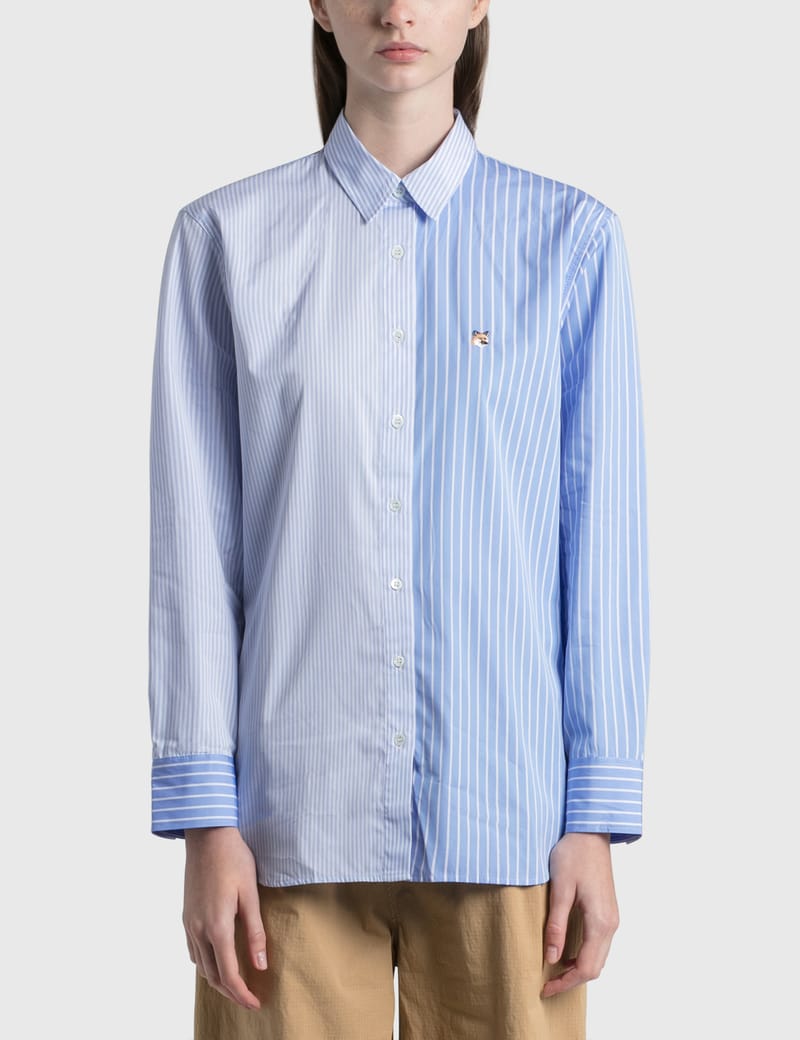 Maison Kitsuné - Fox Head Embroidery Classic Shirt | HBX - 하입