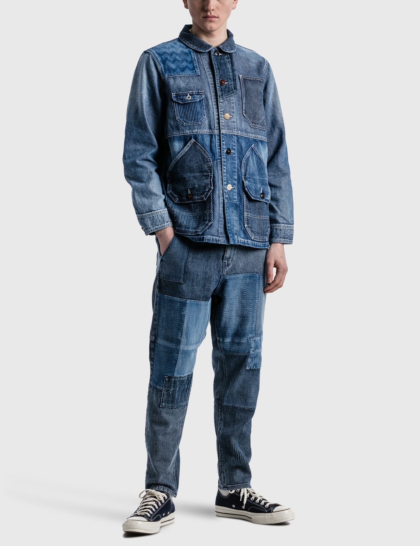 FDMTL PATCHWORK COVERALL JACKET 3YS WASH-