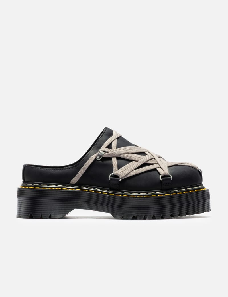 Rick Owens Flared Mega Tractor Boots - Black calf leather boots