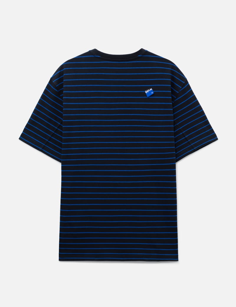 ADERERROR Sig; BL Tag T-Shirt 11 - Semi-oversized striped cotton