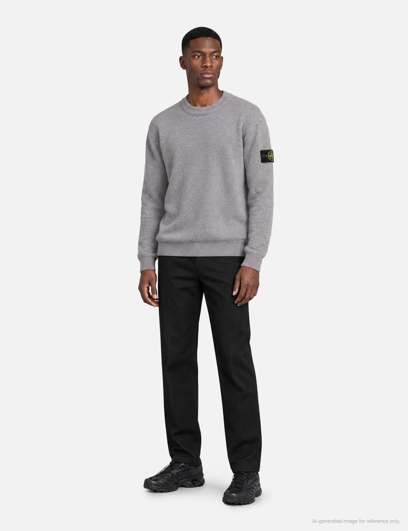 Stone Island Textured Wool Zip-Up Cardigan - Textured warmth and