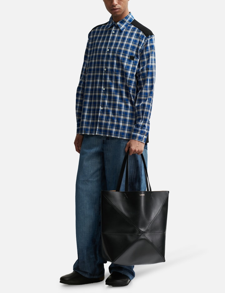 Loewe Large Puzzle Fold Tote In Shiny Calfskin HBX Globally