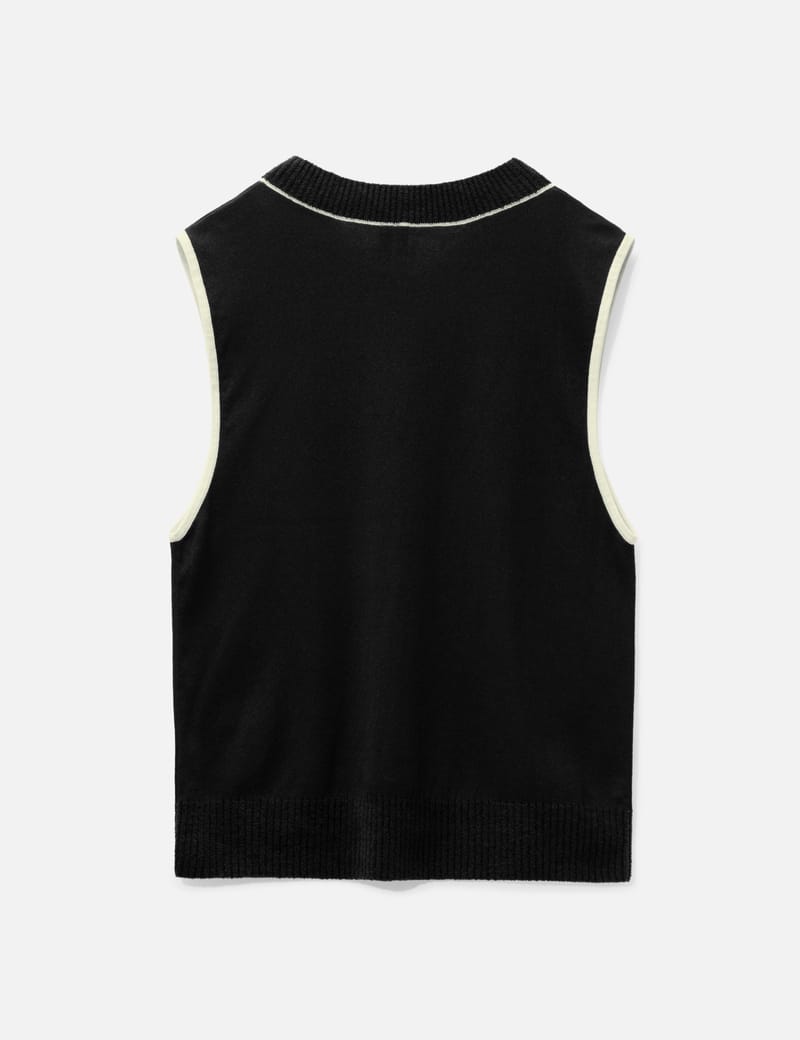 CLEL ベスト ジレ 「CLEL」Hand Stitched Side Lace Knit Vest