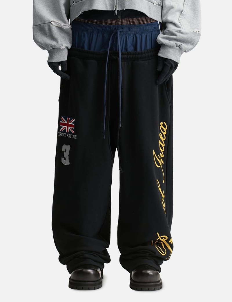 Protocol-Index 3 Layered Sweat Pants - Black cotton layered