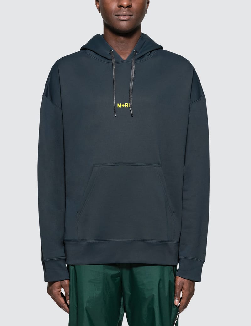 m+rc noir no basic gray logo hoodie