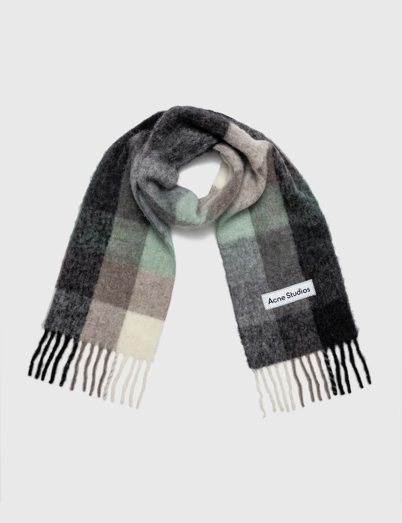 acne studios vally check scarf