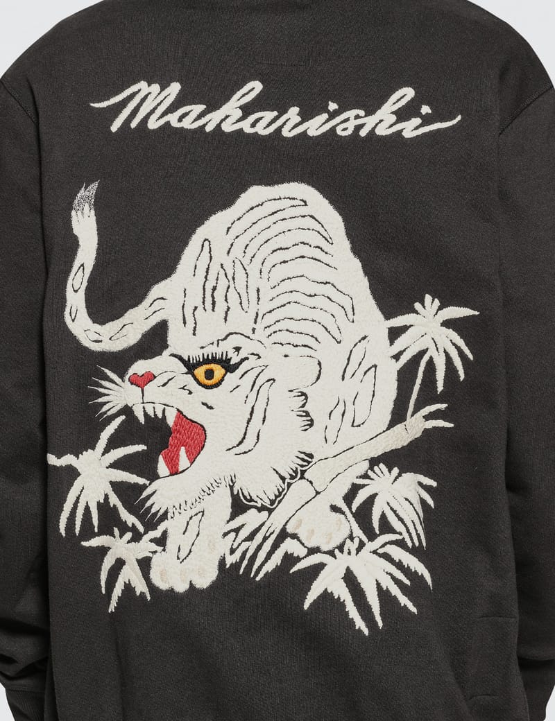 Maharishi - White Tiger Zipup Hoodie | HBX