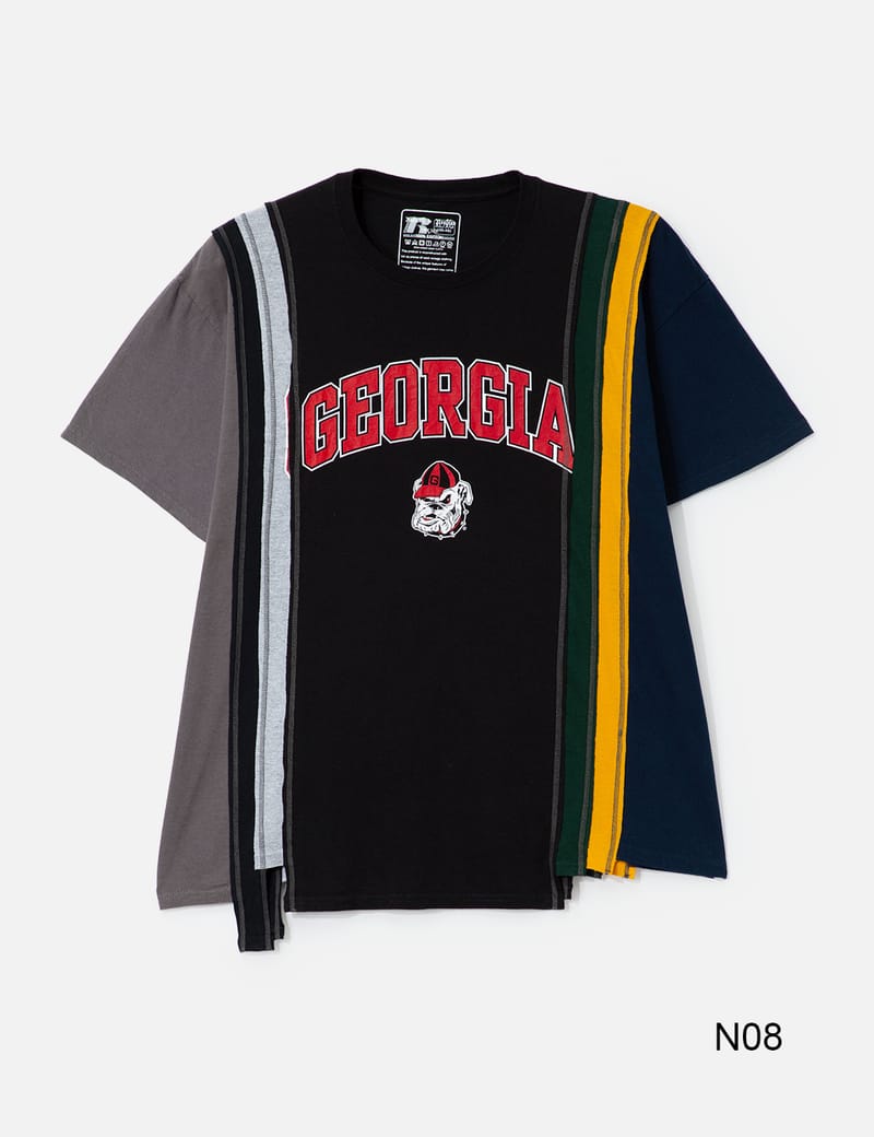 Needles 7 Cut Wide T-Shirt - College - Reworked vintage patchwork