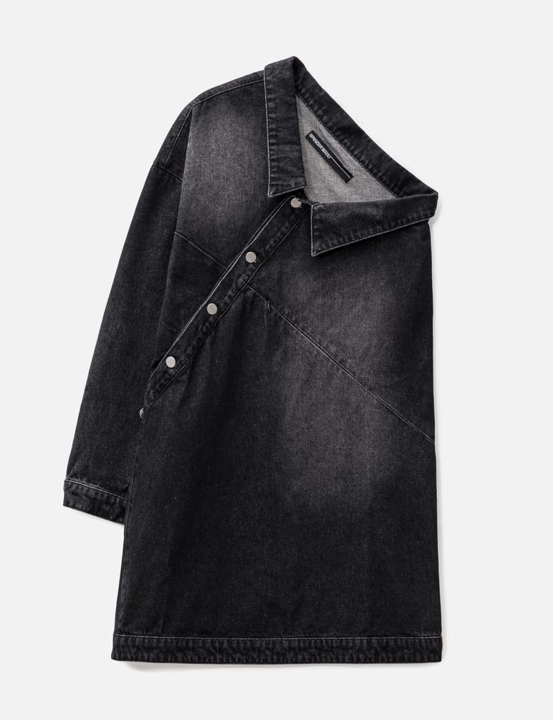 Spencer Badu - Asymmetrical Black Denim Skirt | HBX - Globally