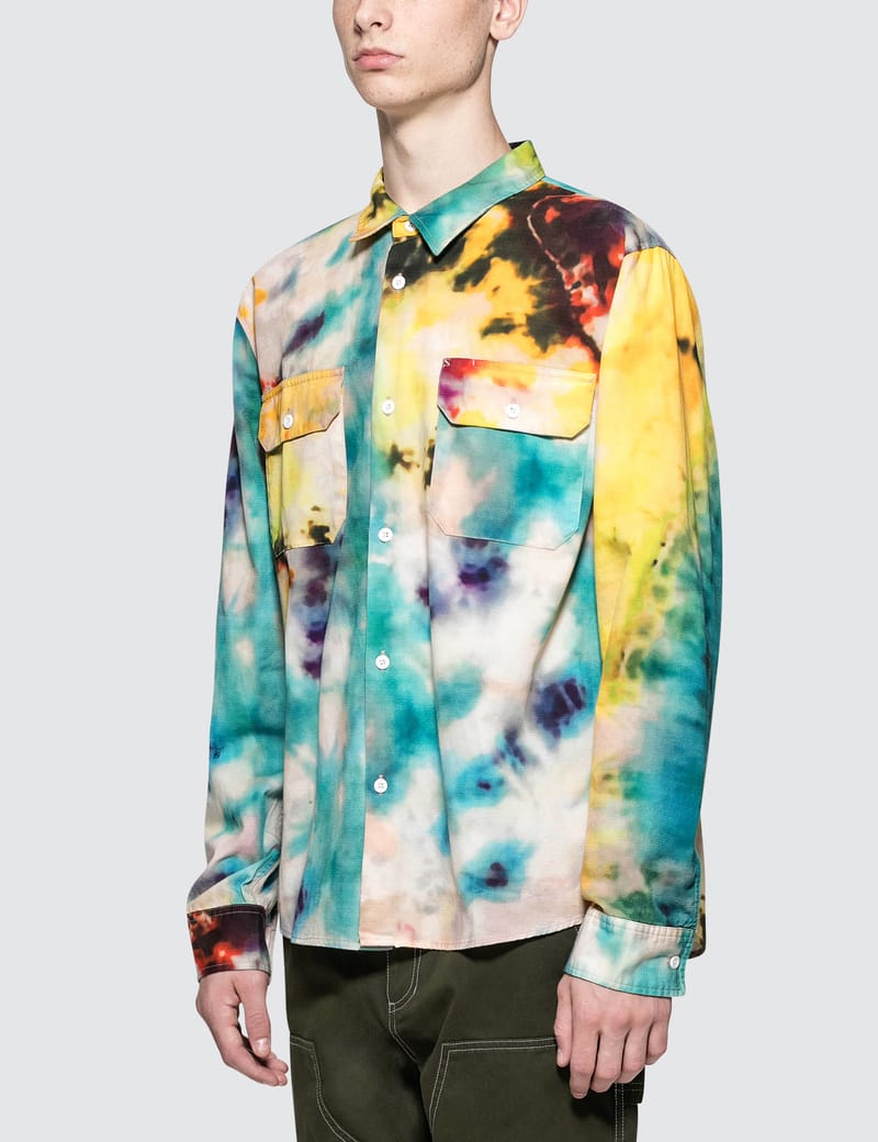 Stüssy - Tie Dye Work L/S Shirt | HBX - Globally Curated Fashion