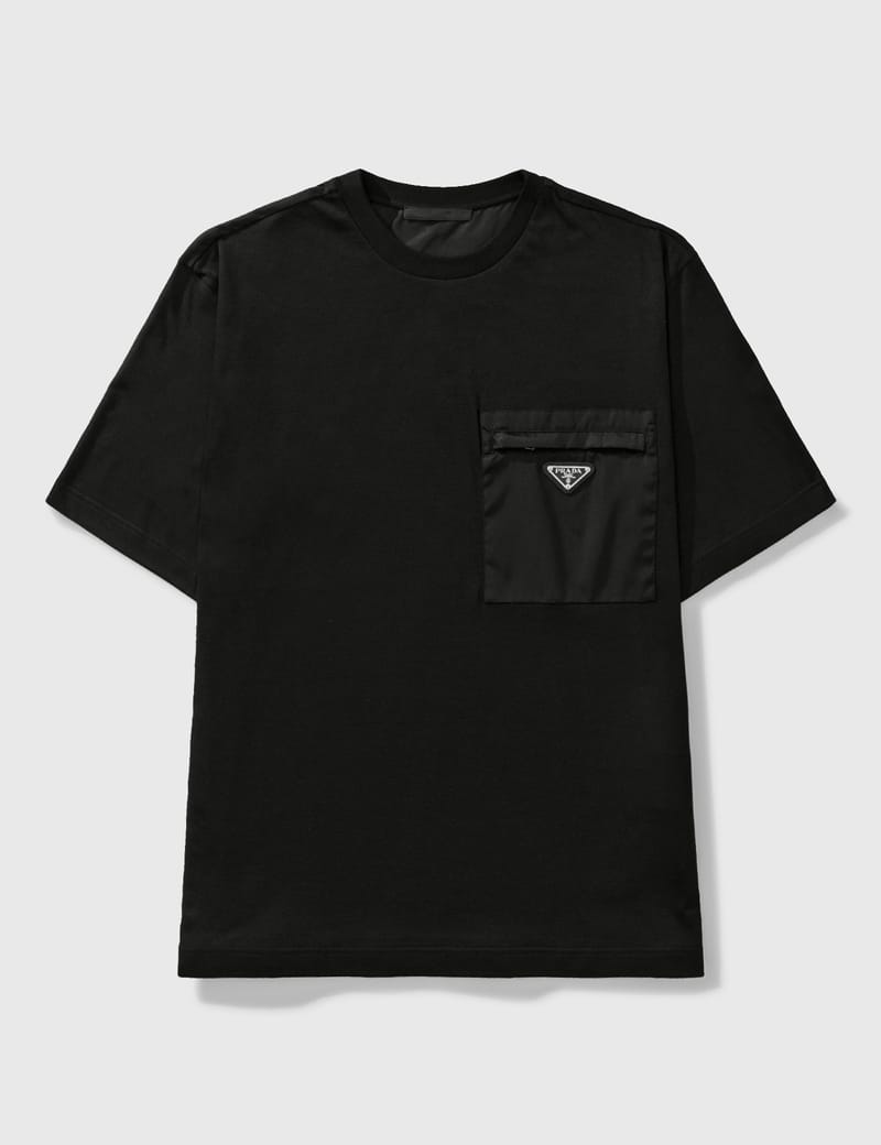 Prada - Cotton T-shirt With Nylon Pocket | HBX - Globally Curated