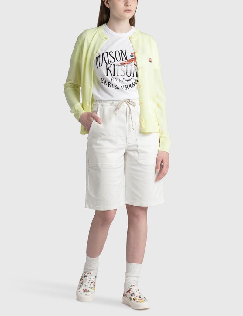 Maison Kitsuné - Fox Head Patch Adjusted R-Neck Cardigan | HBX