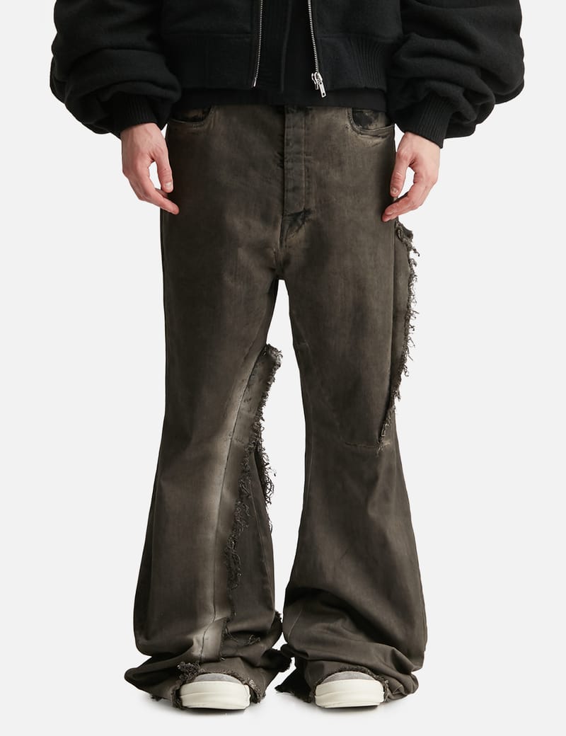 Rick Owens Bolan Bootcut Collage Jeans - ハイウエストで魅せる、再