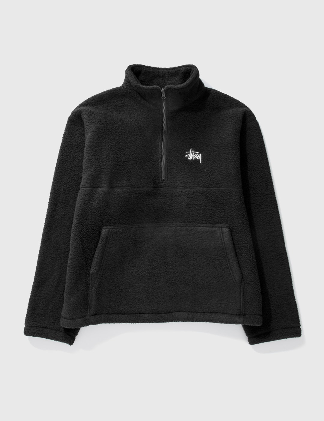 Stüssy - HALF ZIP MOCK NECK | HBX - Globally Curated Fashion and ...