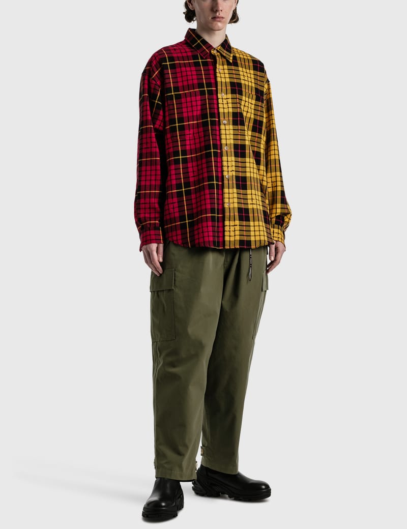 Mastermind World - Color Block Plaid Shirt | HBX - Globally