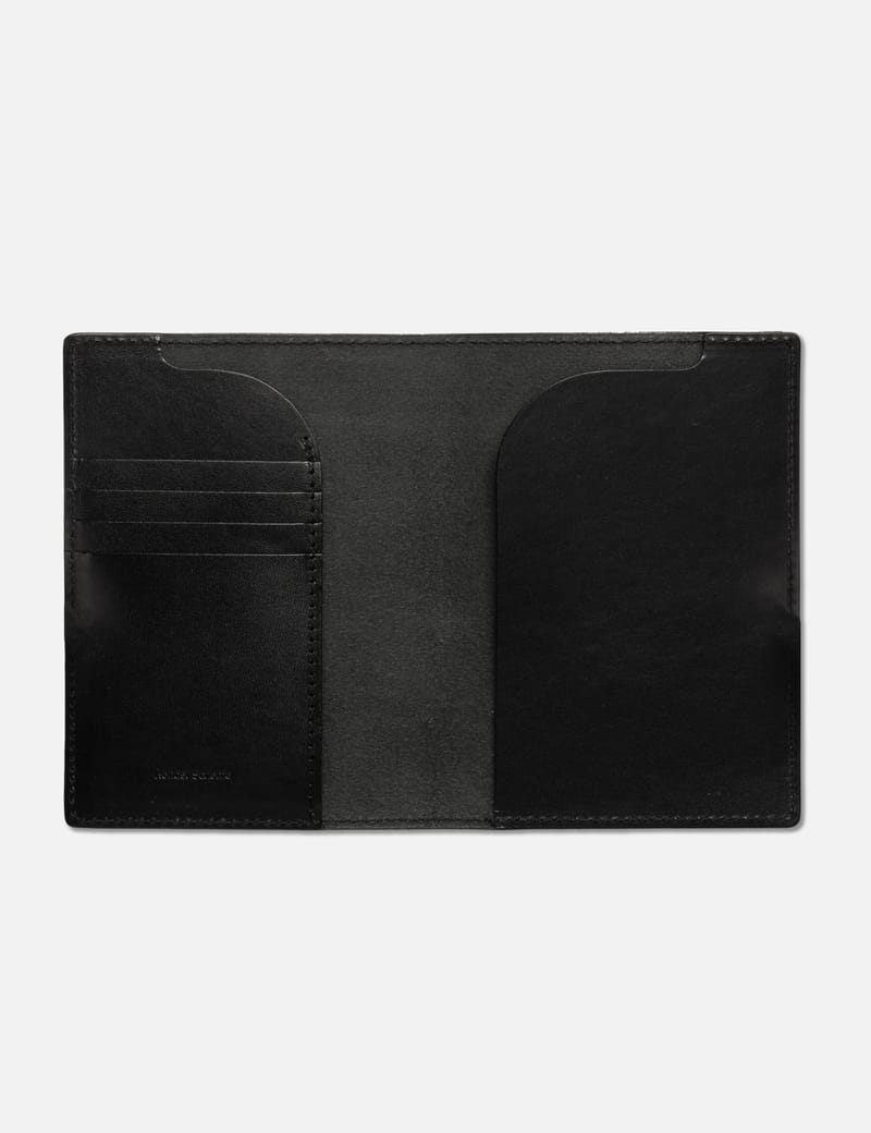 Hender Scheme Cardholder - Black cowhide leather cardholder with