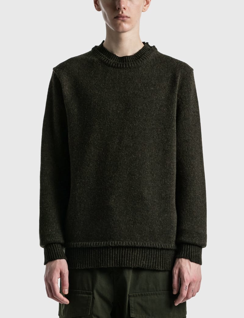 Maison Margiela - Double Collar Melange Sweater | HBX - Globally