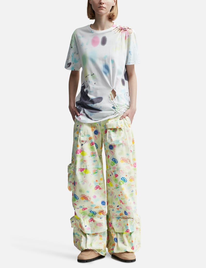 パンツ [COLLINA STRADA] GARDEN CARGO PANT : BLOOM DOODLE Collina Strada - Garden Cargo Pants | HBX - Globally Curated