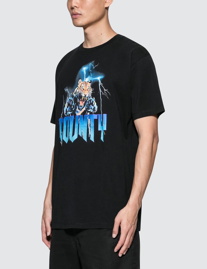 Marcelo Burlon - Tiger Lightning S/S T-Shirt | HBX - HYPEBEAST 為