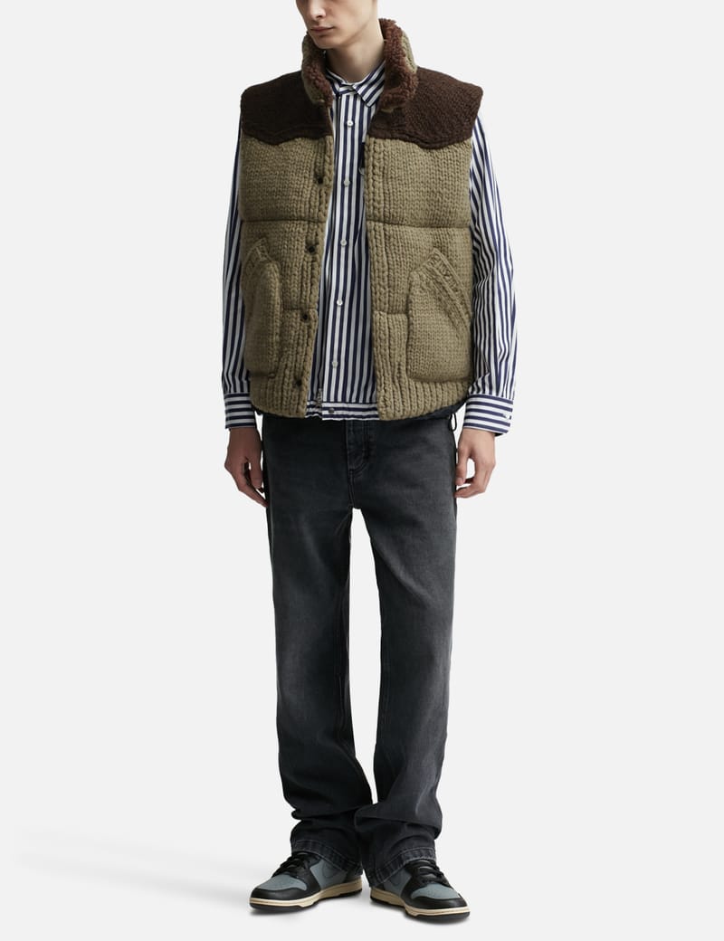 Sacai - Padded Knit Vest | HBX - Globally Curated Fashion and 