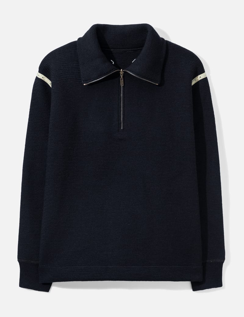 Maison Margiela エルボー パッチ セーター - デニムパッチと4ステッチ