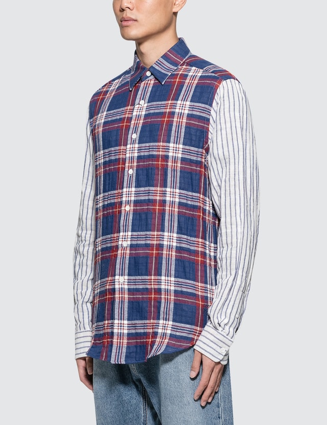 Loewe - Patchwork Sleeve Check Shirt | HBX