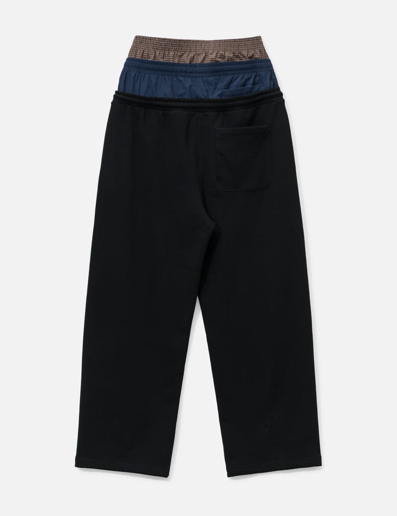 Protocol-Index 3 Layered Sweat Pants - Black cotton layered