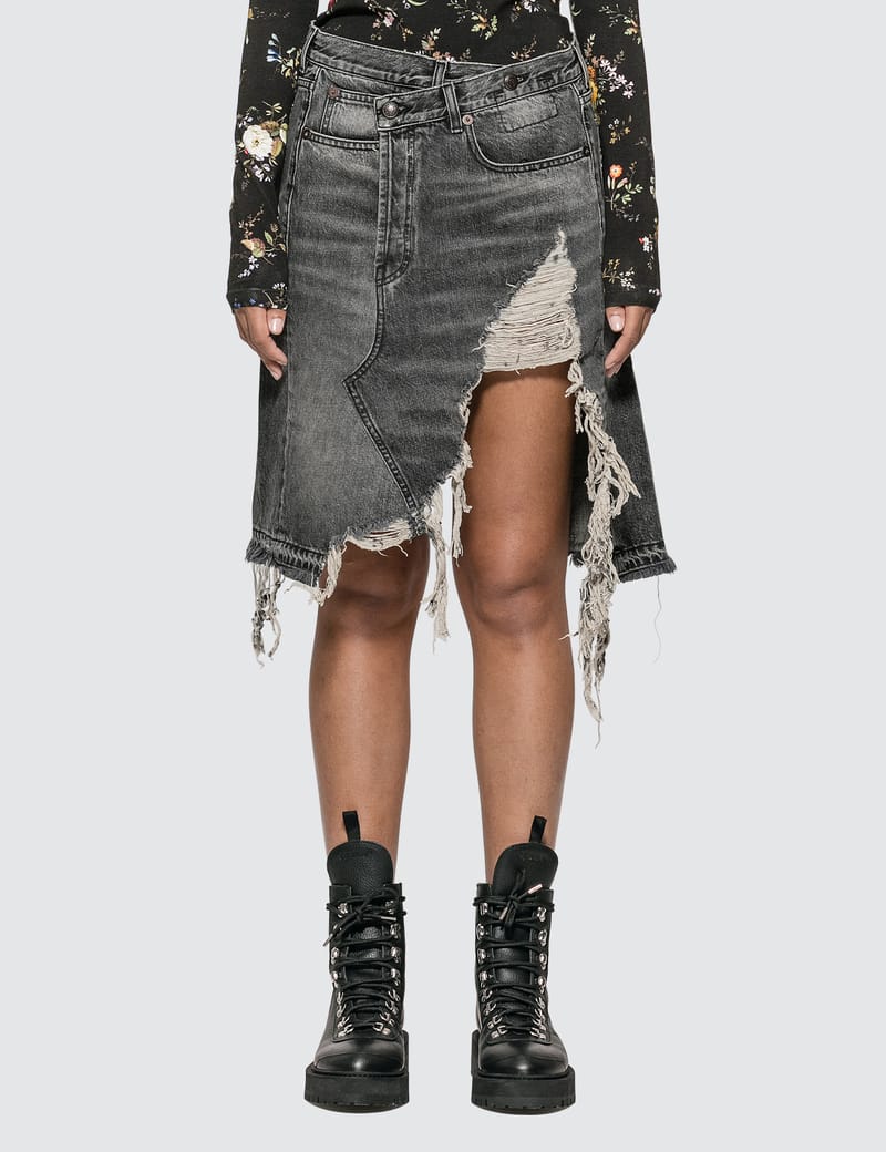 R13 Norbury Denim Skirt HBX HYPEBEAST