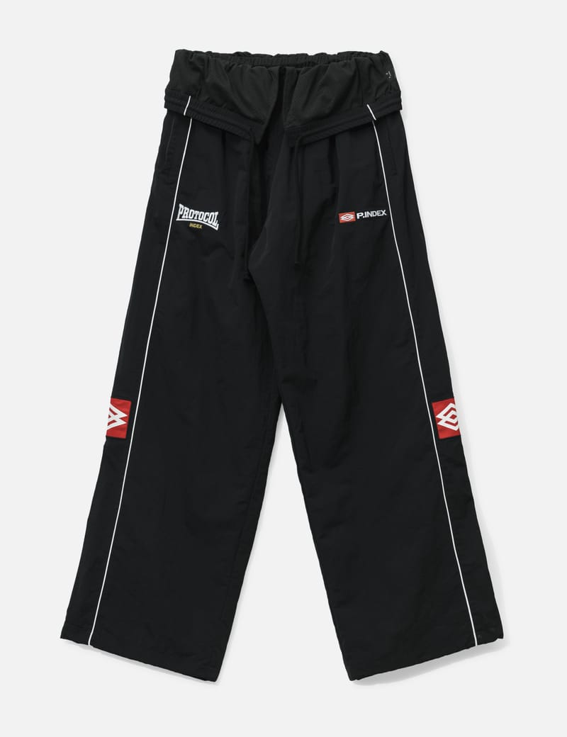 Protocol-Index 3 Layered Track Pants - Oversized, layered-waist