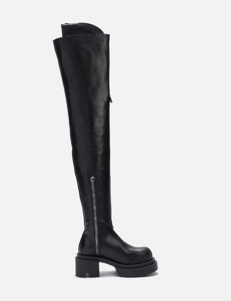 【関税込み】Rick Owens ブラック Bauhaus Wader Bogun ブーツ Rick Owens Black Bauhaus Wader Bogun Boots Rick Owens