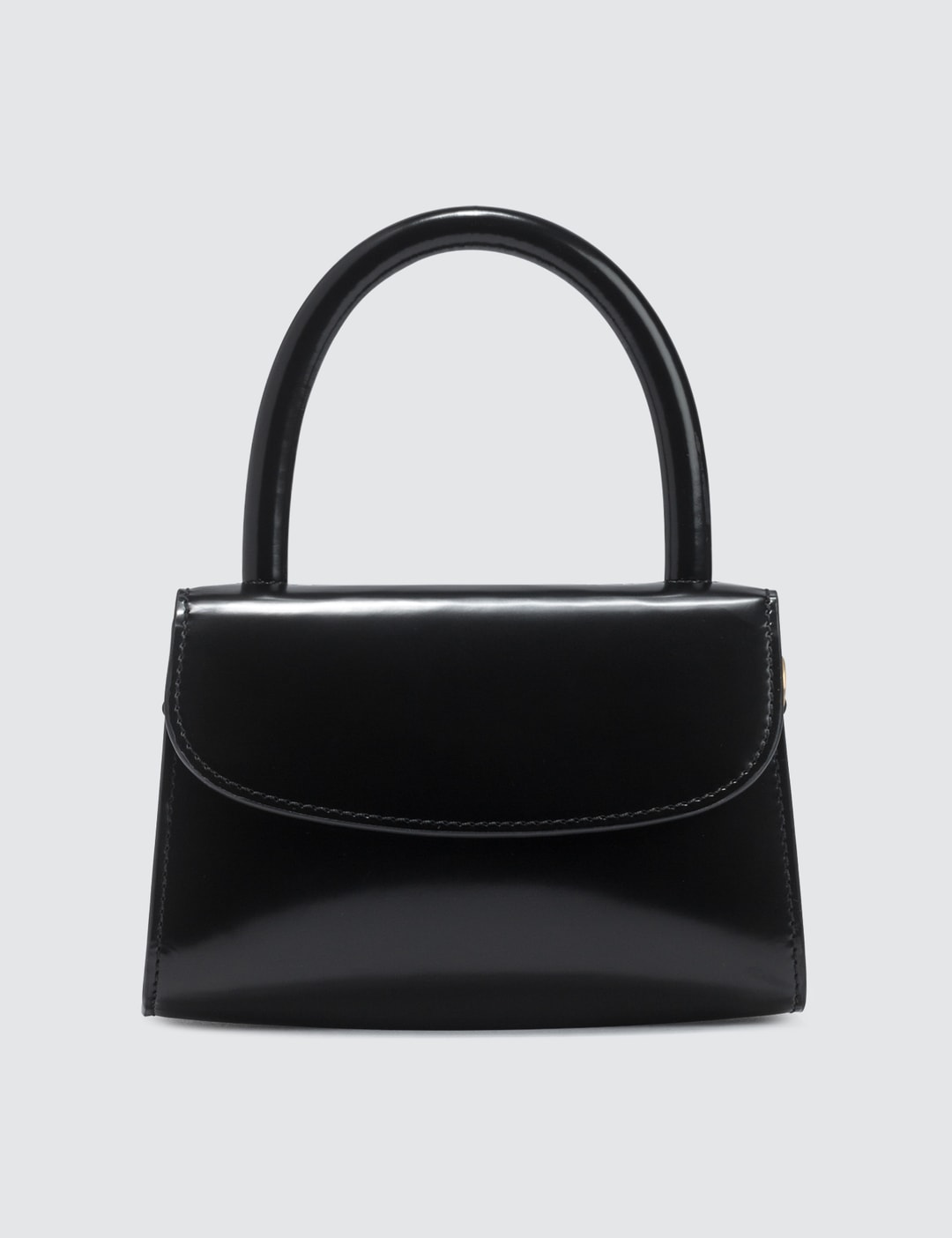 BY FAR - Mini Black Semi Patent Leather Bag | HBX - Globally Curated ...