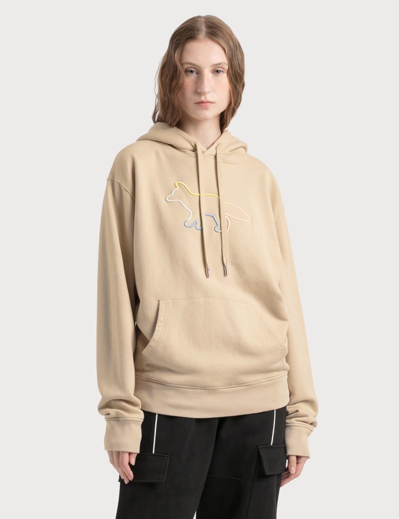 Maison Kitsun Rainbow Profile Fox Embroidery Hoodie HBX