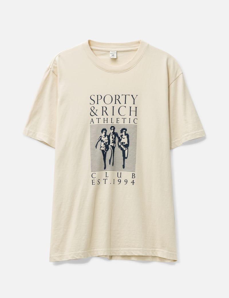 スウェット・トレーナー Sporty & Rich Yacht Club Logo Print Short Sleeve T-Shirt Nav Sporty & Rich Track Club graphic-print T-shirt | Blue | FARFETCH