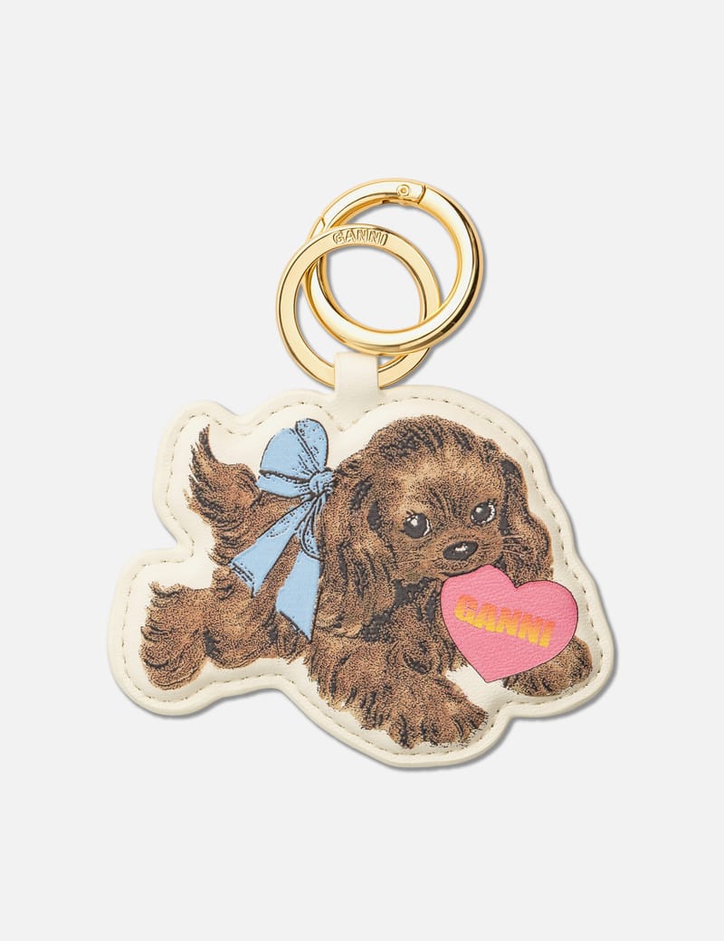 ganni キーリング　キーホルダー　Brown Puppy Keyring Ganni - Puppy Keyring | HBX