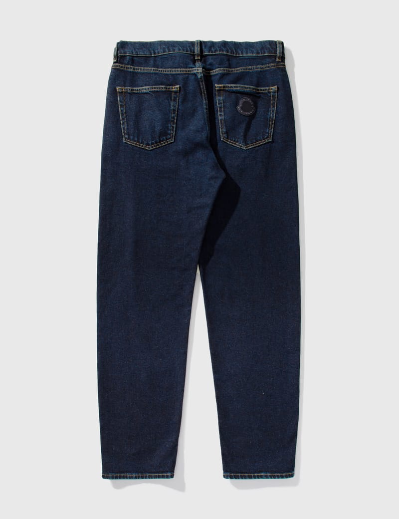Moncler - Outline Logo Denim Trousers | HBX - Globally Curated