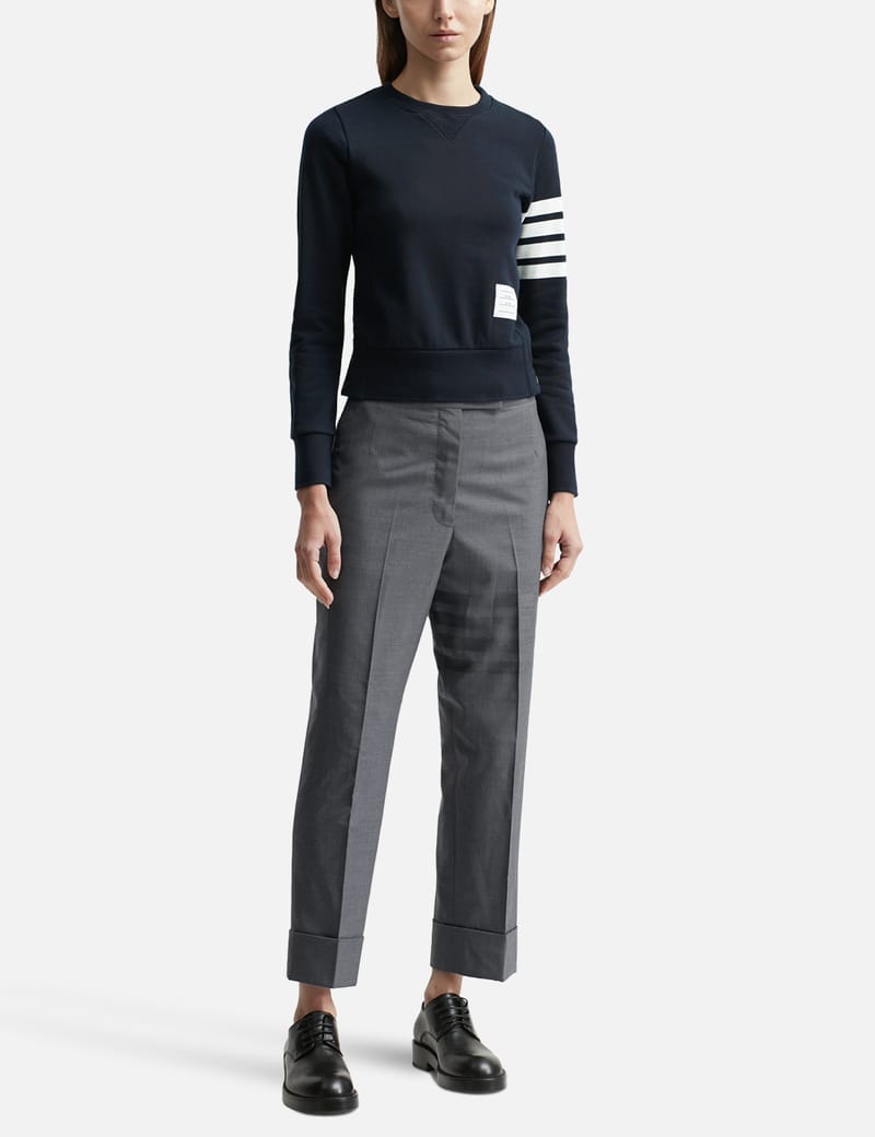 THOM BROWNE - トムブラウン エンジ二アード4BARストライプクルーネックプルオーバー トム ブラウン - ループバック ジャージー ニット エンジニアード 4BAR