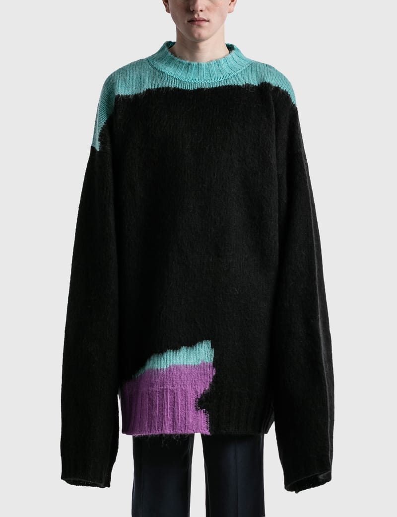 Raf Simons - Oversized Boiled Knit Sweater | HBX - Globally