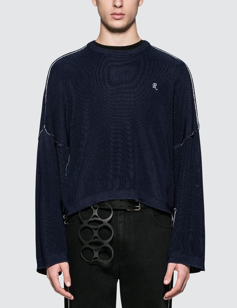 Raf Simons - Cropped Sweater | HBX - Globally Curated Fashion and Lifestyle  by Hypebeast