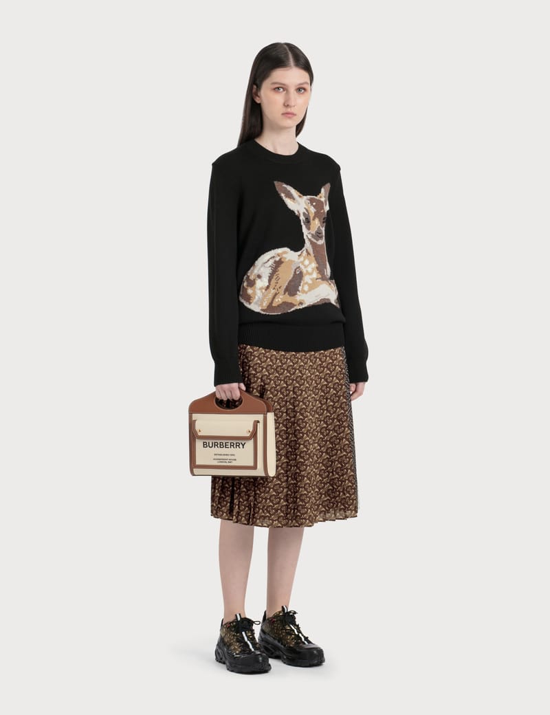 Burberry - Mini Two-tone Canvas and Leather Pocket Bag | HBX