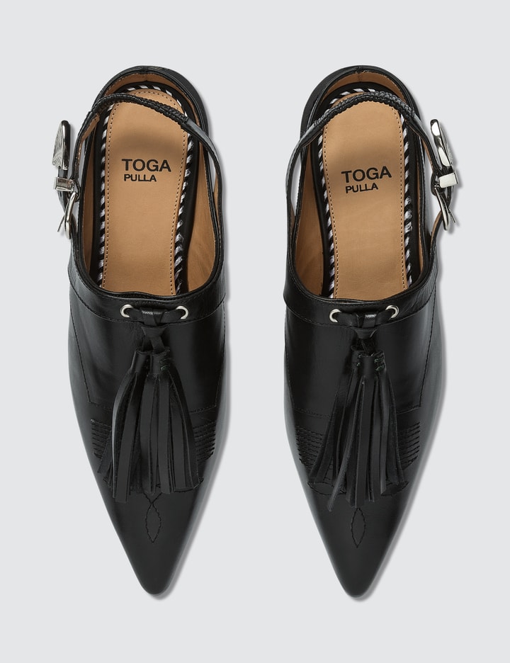 Toga Pulla - Leather Mules With Tassel | HBX - Globally Curated Fashion ...