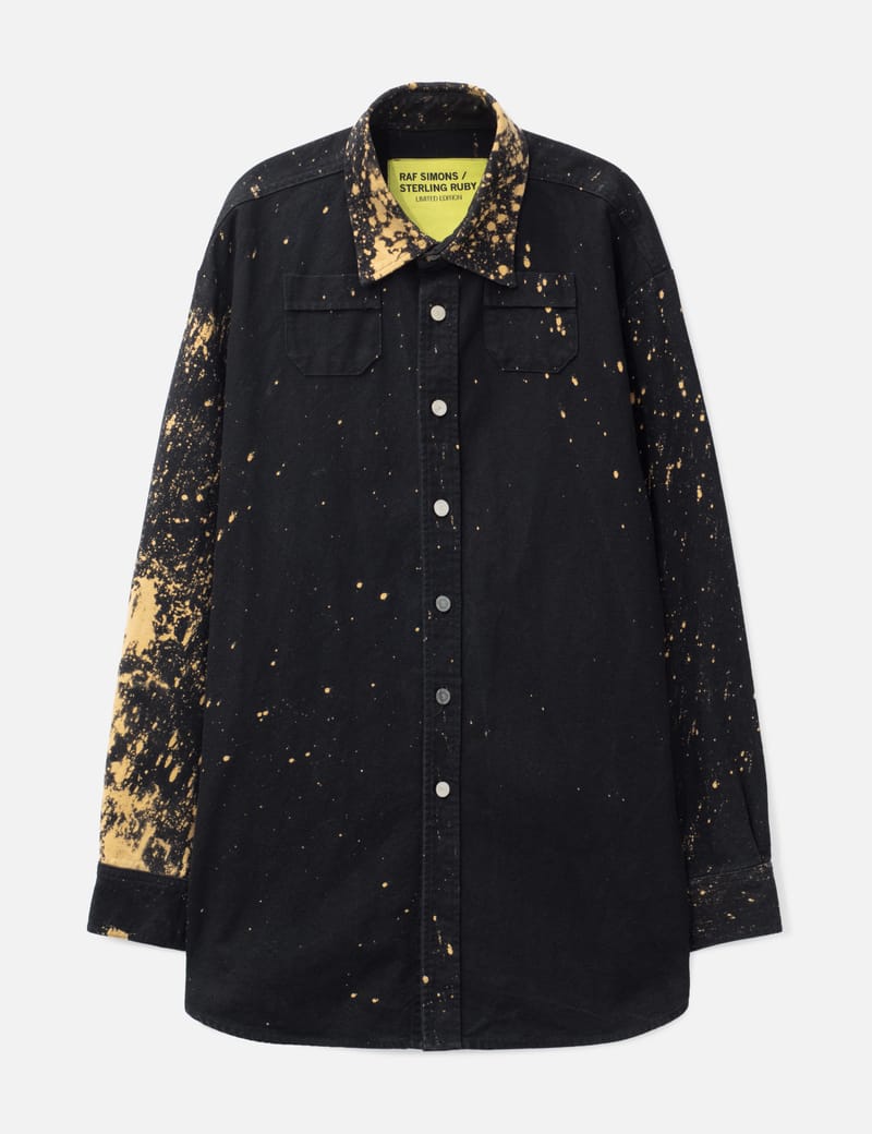 Raf Simons Sterling Ruby Denim Shirt - Black denim with oxidized