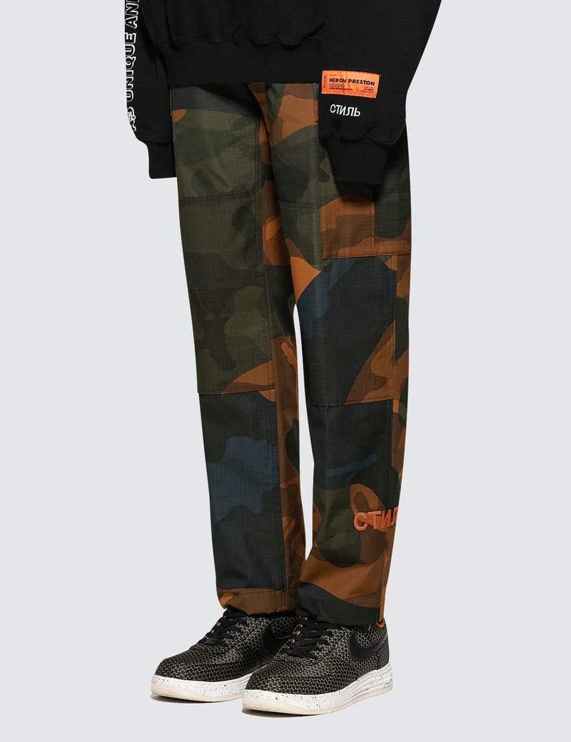 HERON PRESTON® - Ctnmb Orange Camo Cargo Pants | HBX - Globally