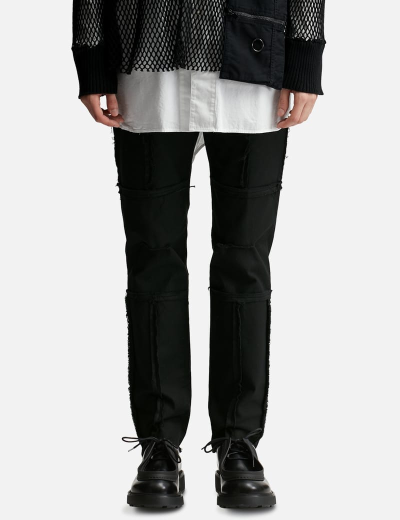 Raw Edge Panel Pants
